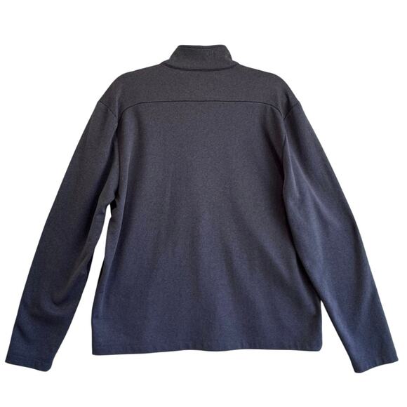 Callaway Golf Quarter Zip Pullover Navy Blue Red Logo Men M Long Sleeve Stretch - Picture 2 of 6